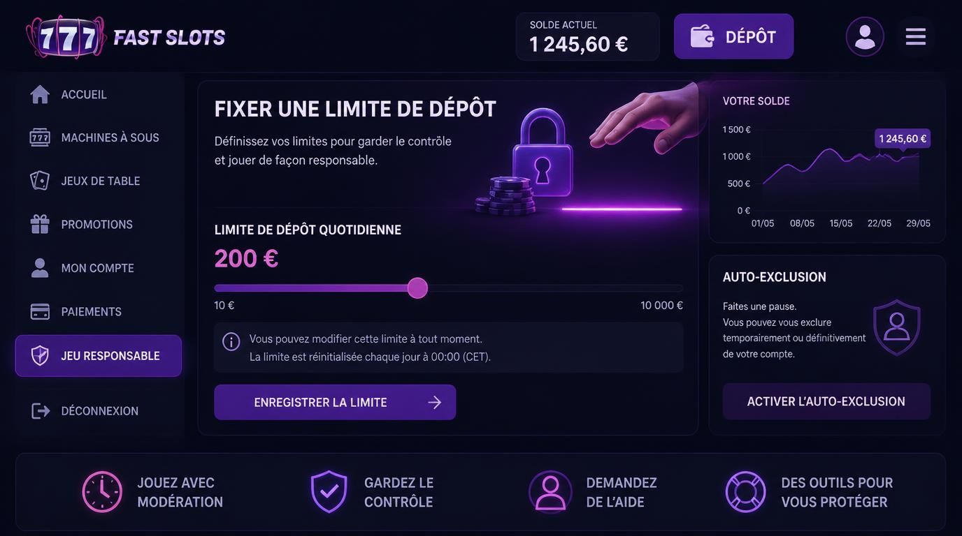  interface responsable avec limites et protection financière