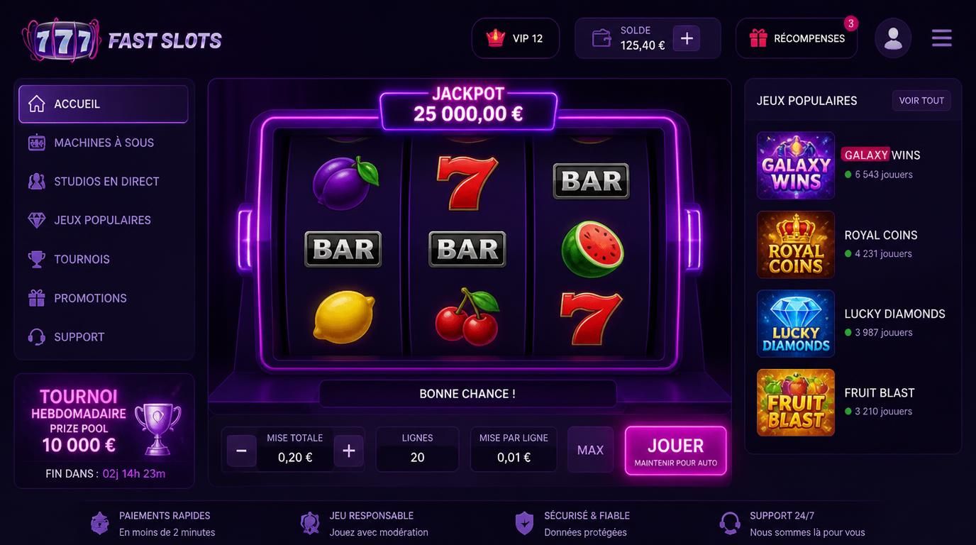 sessions à petit budget sur machines à sous